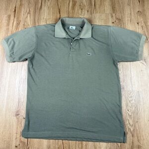 Lacoste Classic Cotton Polo Shirt Sage Green Size 5 Large